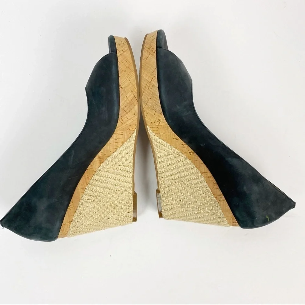 Cole Haan Nike Air Open Toe Suede Platform Sandals
